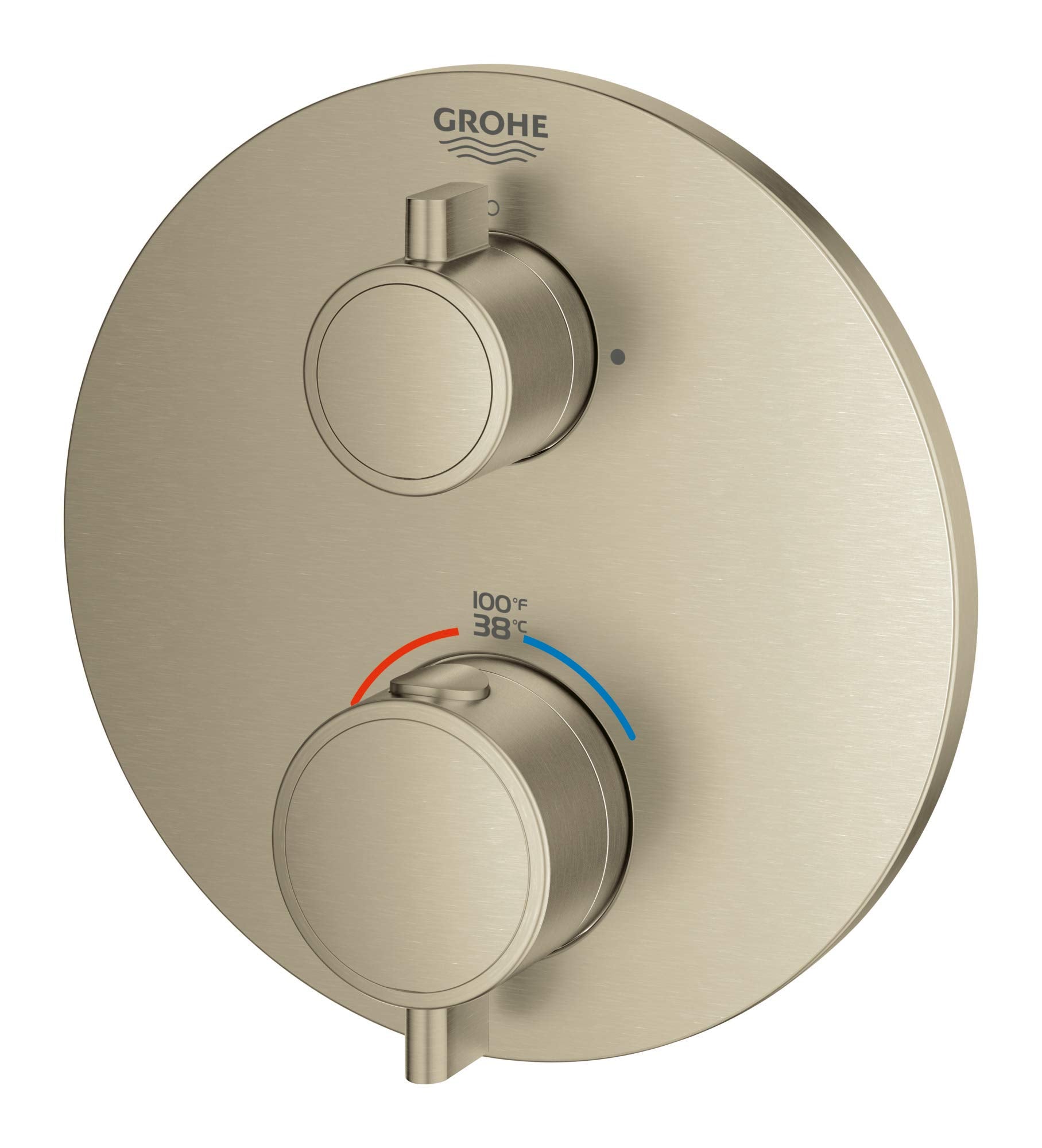 Grohe Grohtherm 24133EN0 Dual Function 2-Handle Thermostatic Valve Trim in Grohe Brushed Nickel