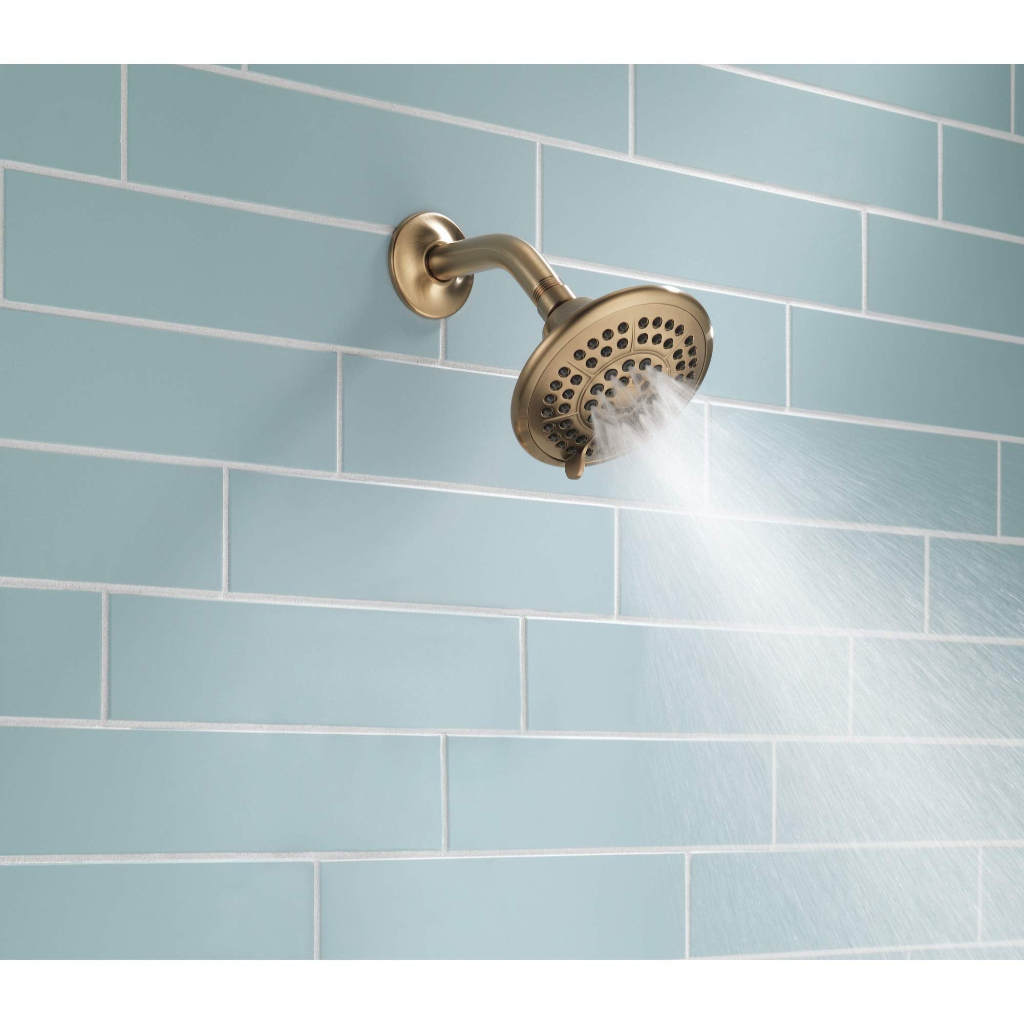Delta Universal Showering Components RP78575CZ 5-Setting Raincan Shower Head in Champagne Bronze Finish
