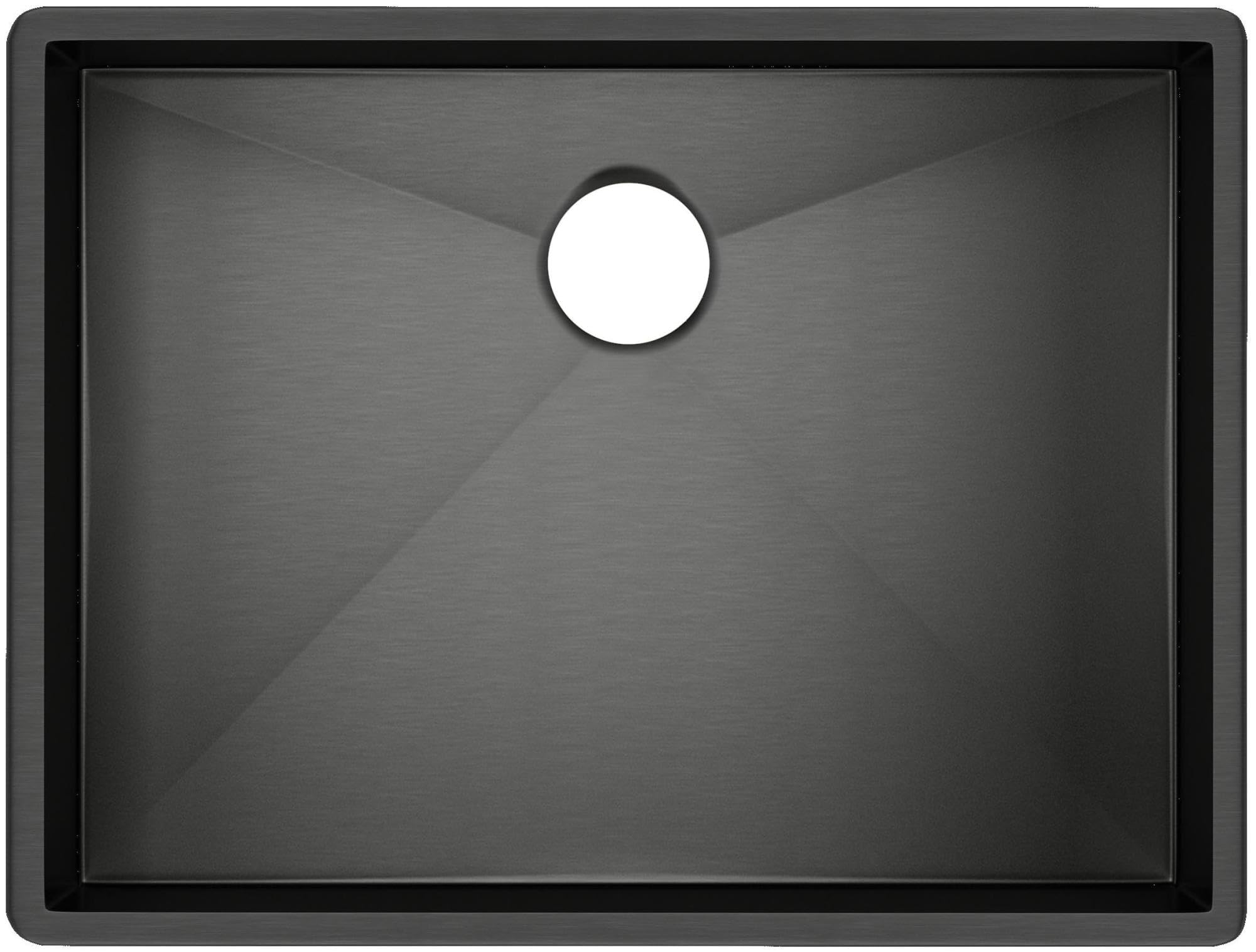 ROHL Forze 24 in Single Bowl Stainless Steel Kitchen Sink - Black Stainless Steel
