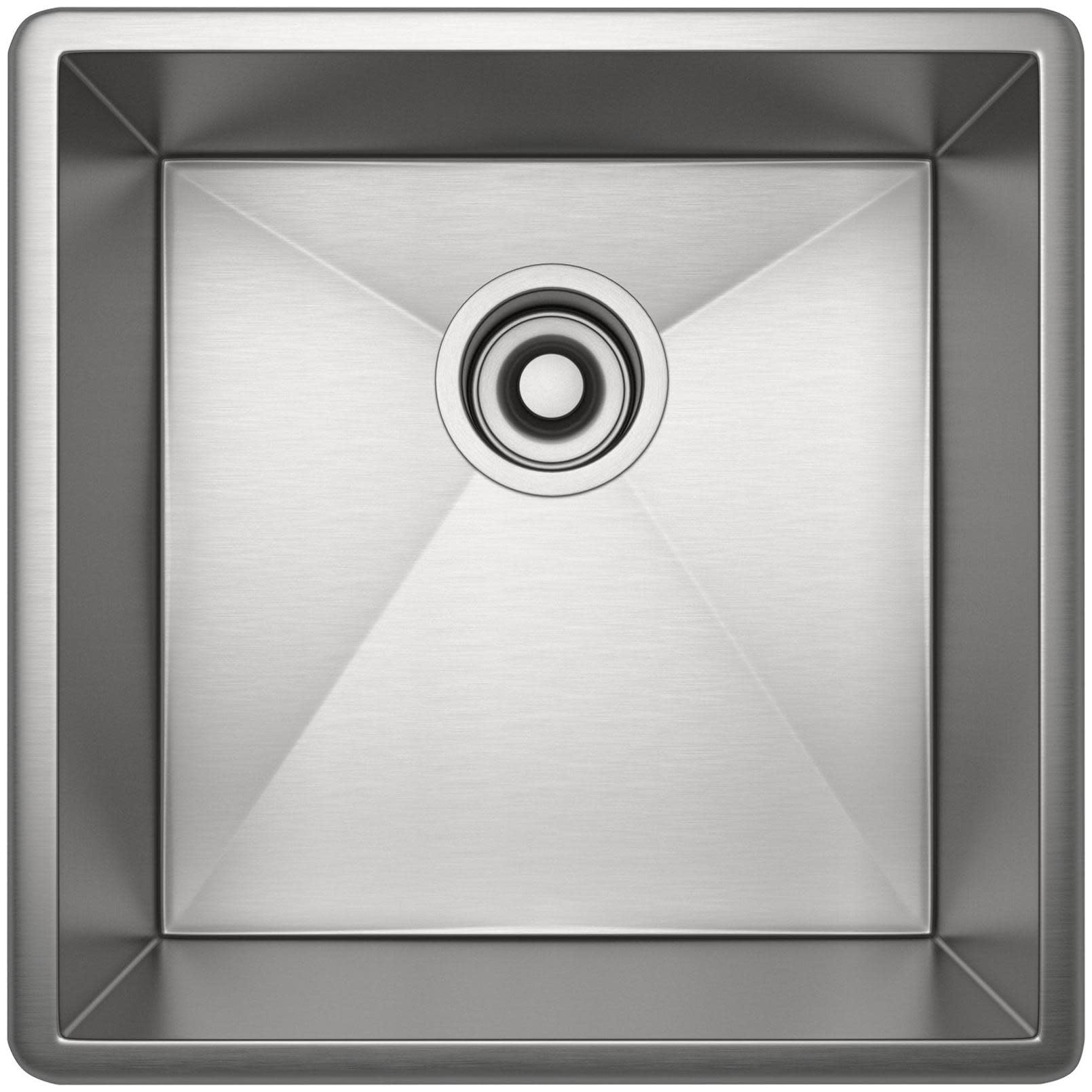 Rohl Forze 15" Single Bowl Stainless Steel Kitchen Or Bar/Food Prep Sink in Brushed Stainless Steel - RSS1515SB