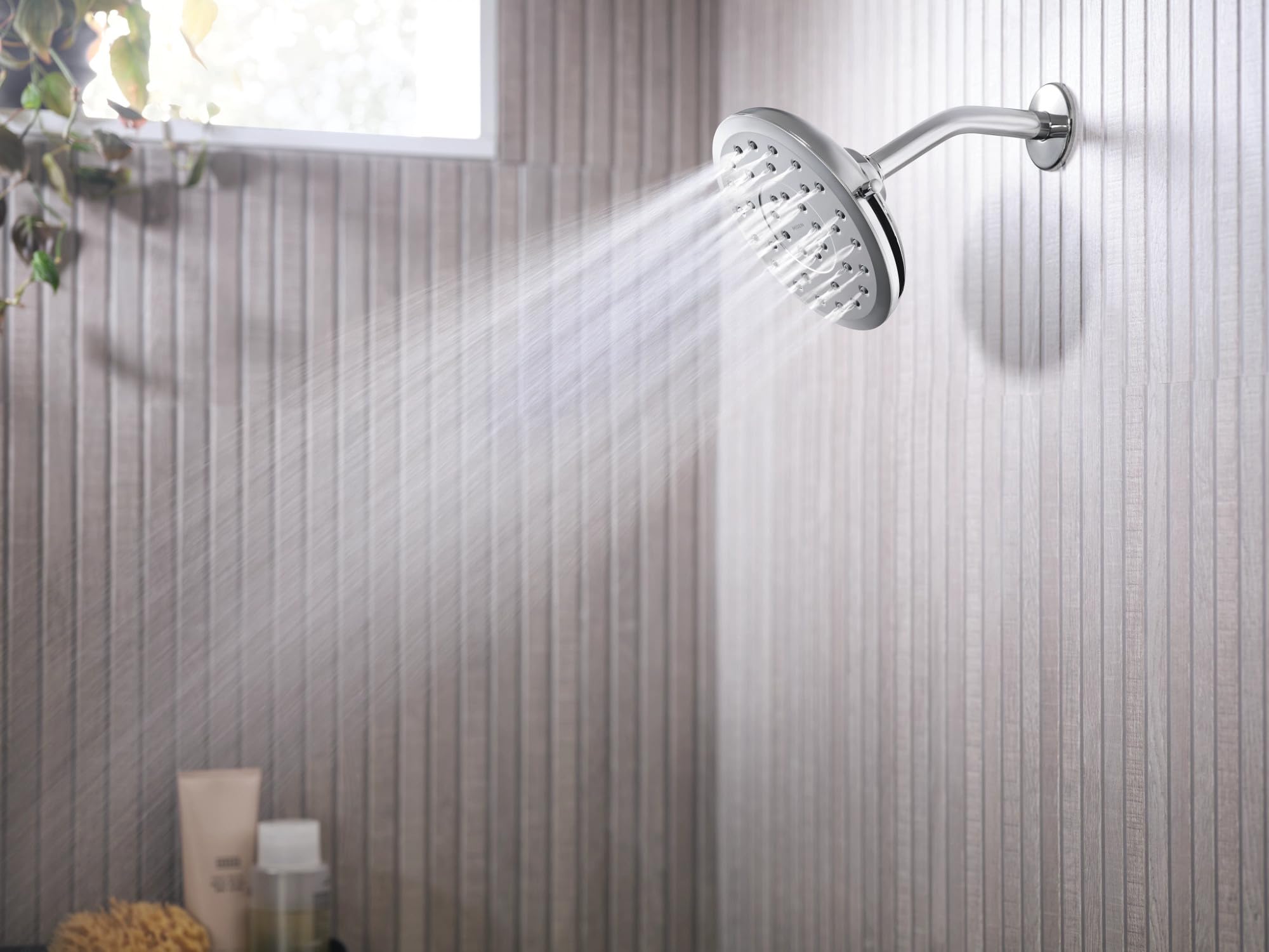 Moen Verso Infiniti Dial Round Rain Shower Head 7 Inch Diameter Spray Head in Chrome - 220R7