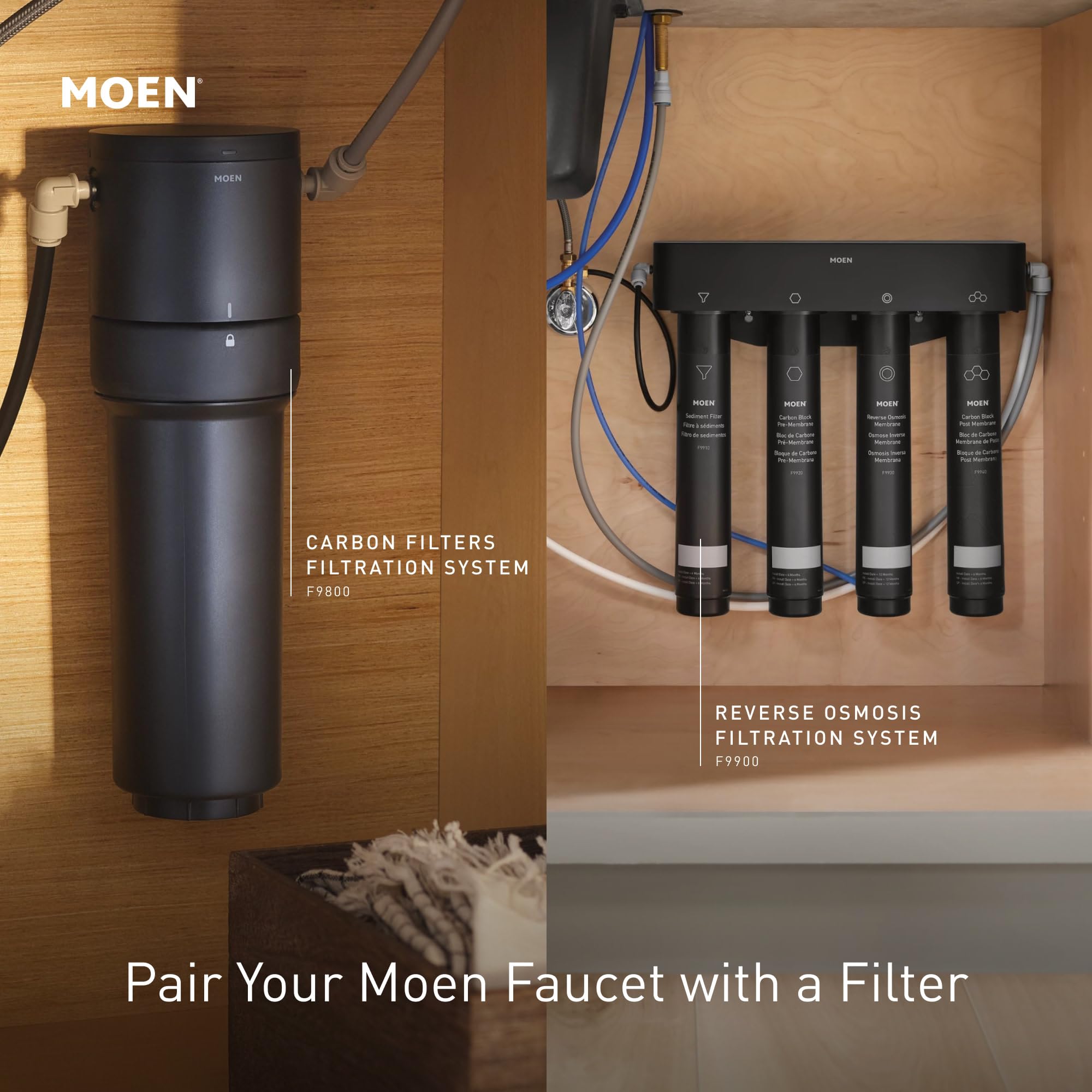 Moen Sip Traditional Drinking Water Beverage Faucet with Optional Filtration System in Chrome - F7600
