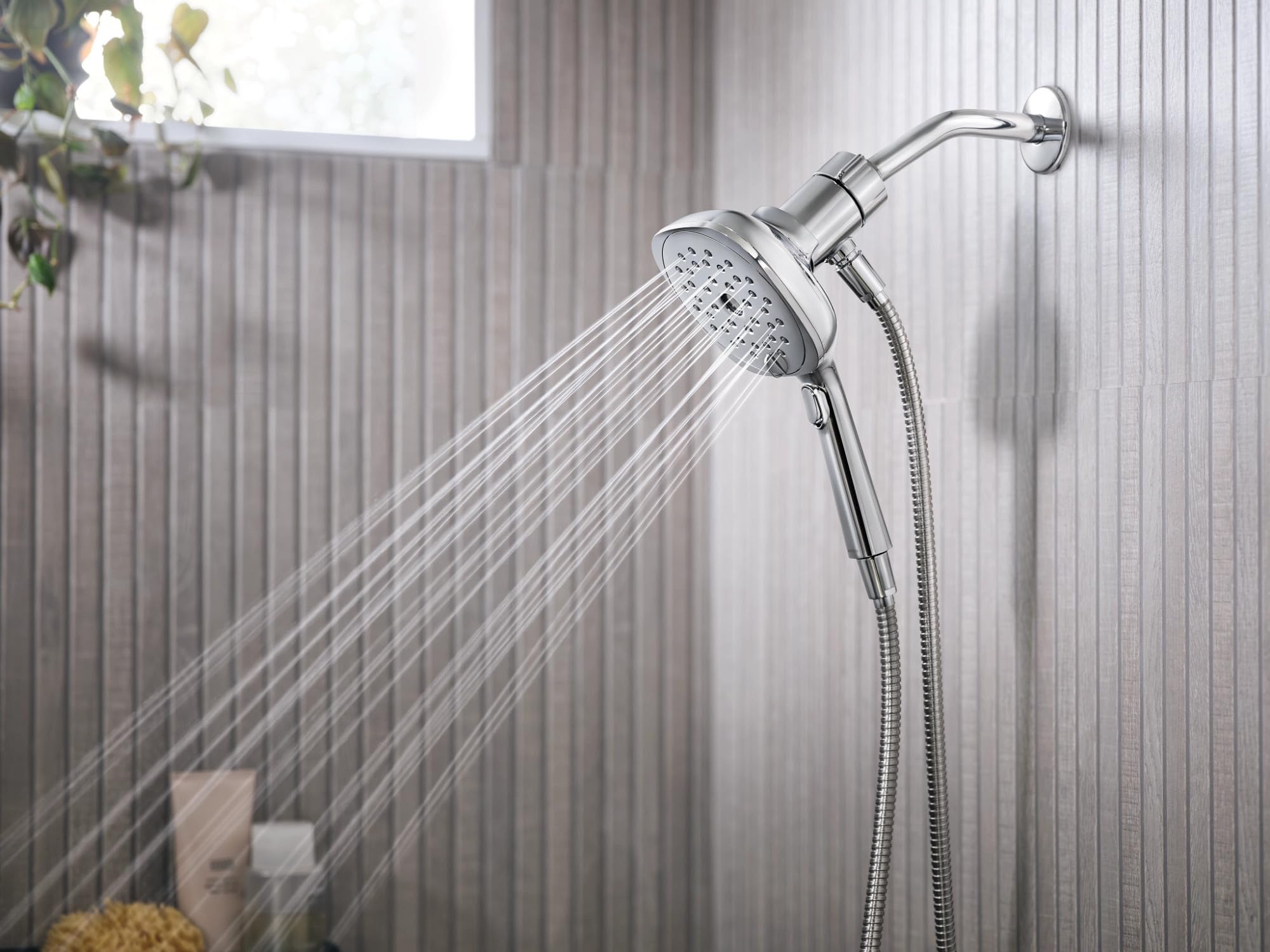 Moen Verso Infiniti Dial Square Handheld Shower 5 Inch Diameter Spray Head in Chrome - 220H5