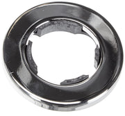 Grohe chrome escutcheon repair part with polished finish and circular opening for pipe installation.
