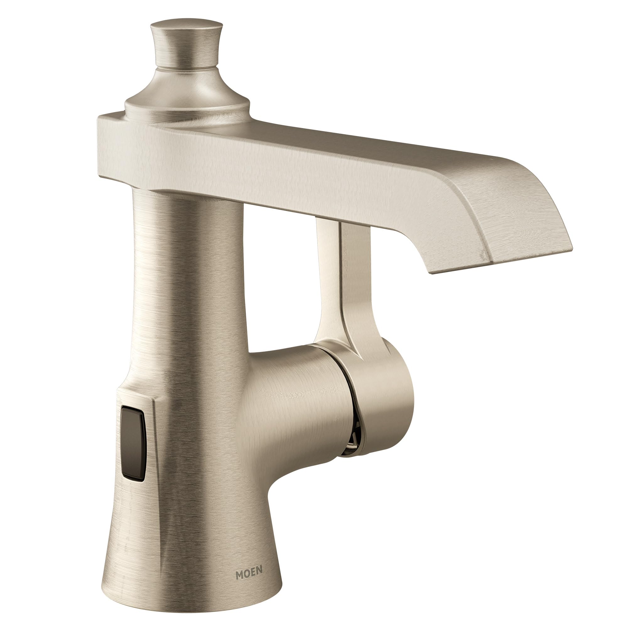 Moen Flara Motionsense Wave Touchless Single Handle Bathroom Sink Faucet in Brushed Nickel - S6981EWBN