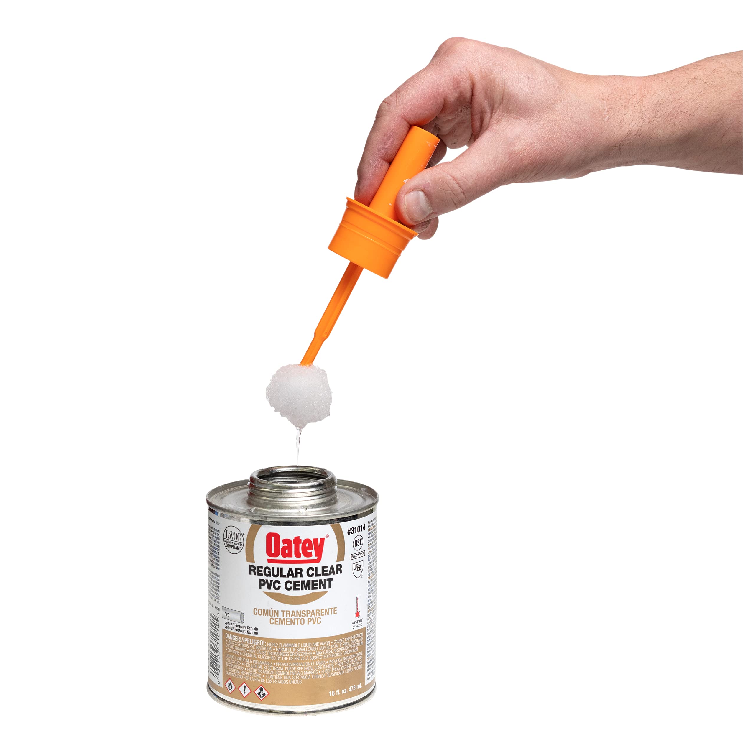 Oatey Adjustable Plastic Solvent Dauber with 1 in. Applicator Ball in Orange - 31302