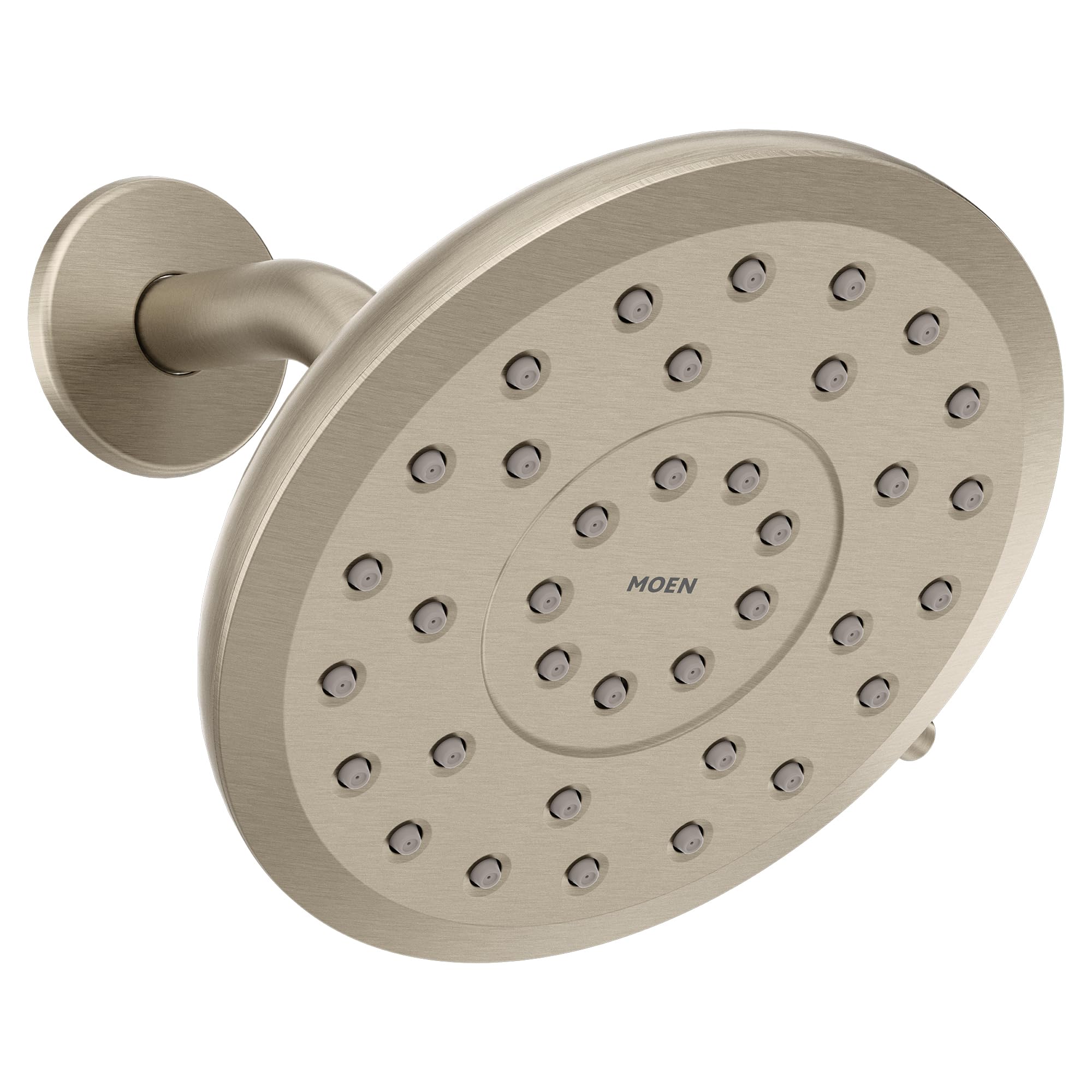 Moen Verso Infiniti Dial Round Rain Shower Head 7 Inch Diameter Spray Head in Brushed Nickel - 220R7BN