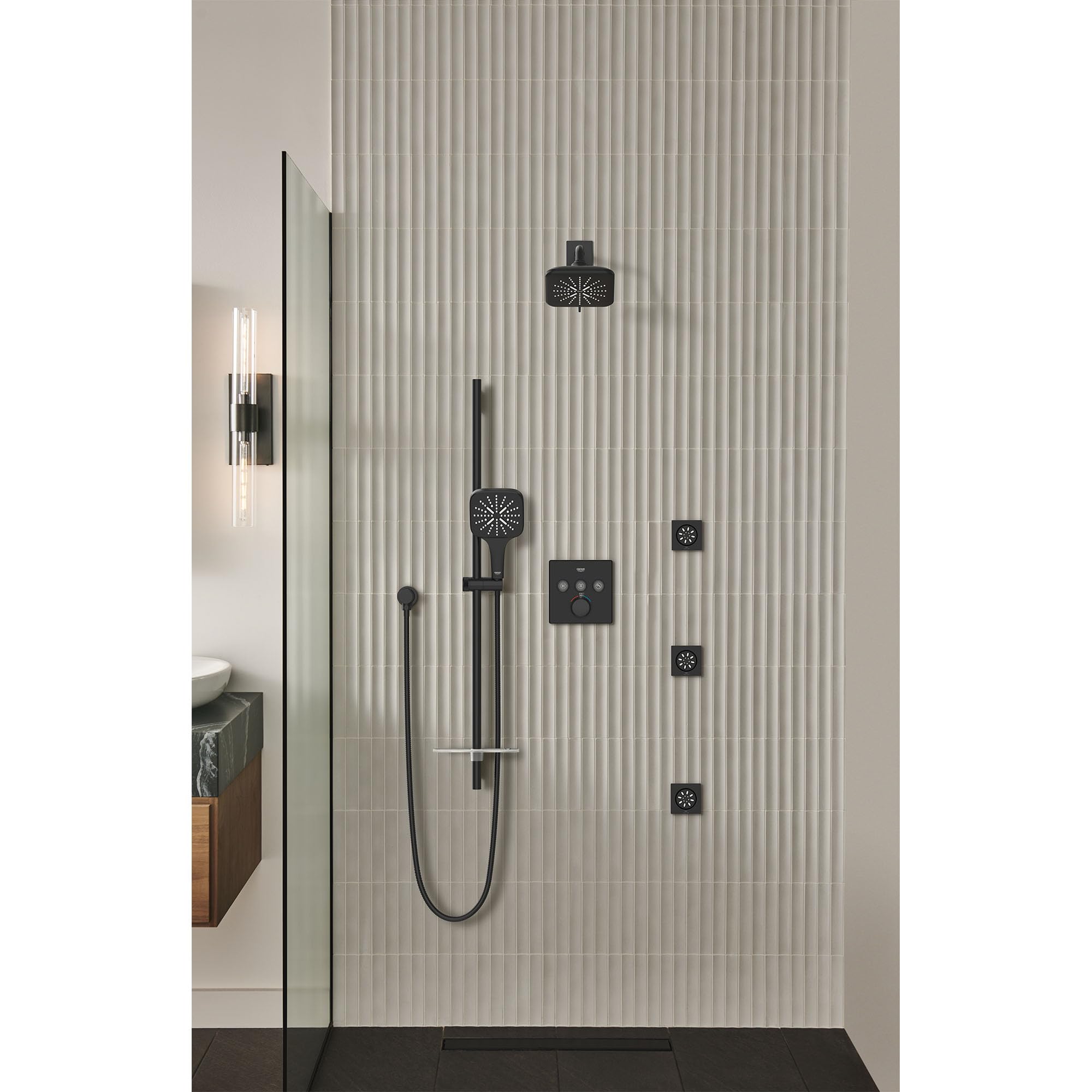Grohe Rainshower 265522430 Hand Shower - 3 Sprays, 1.75 gpm in Matte Black