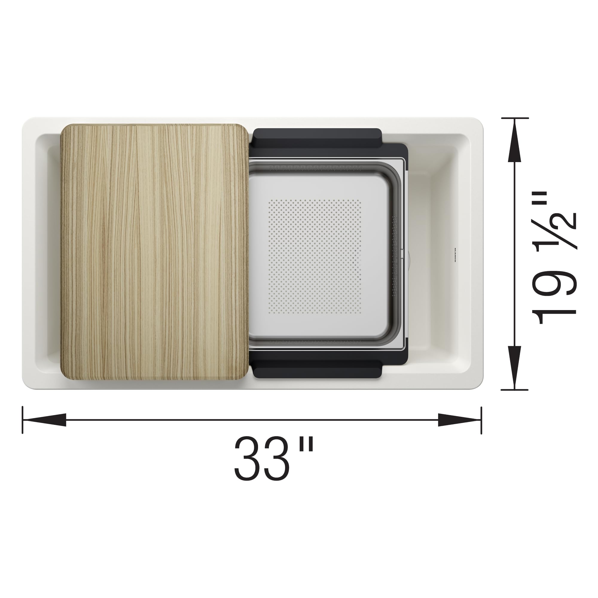 Blanco Inteos 33" Kitchen Sink in White - 443314