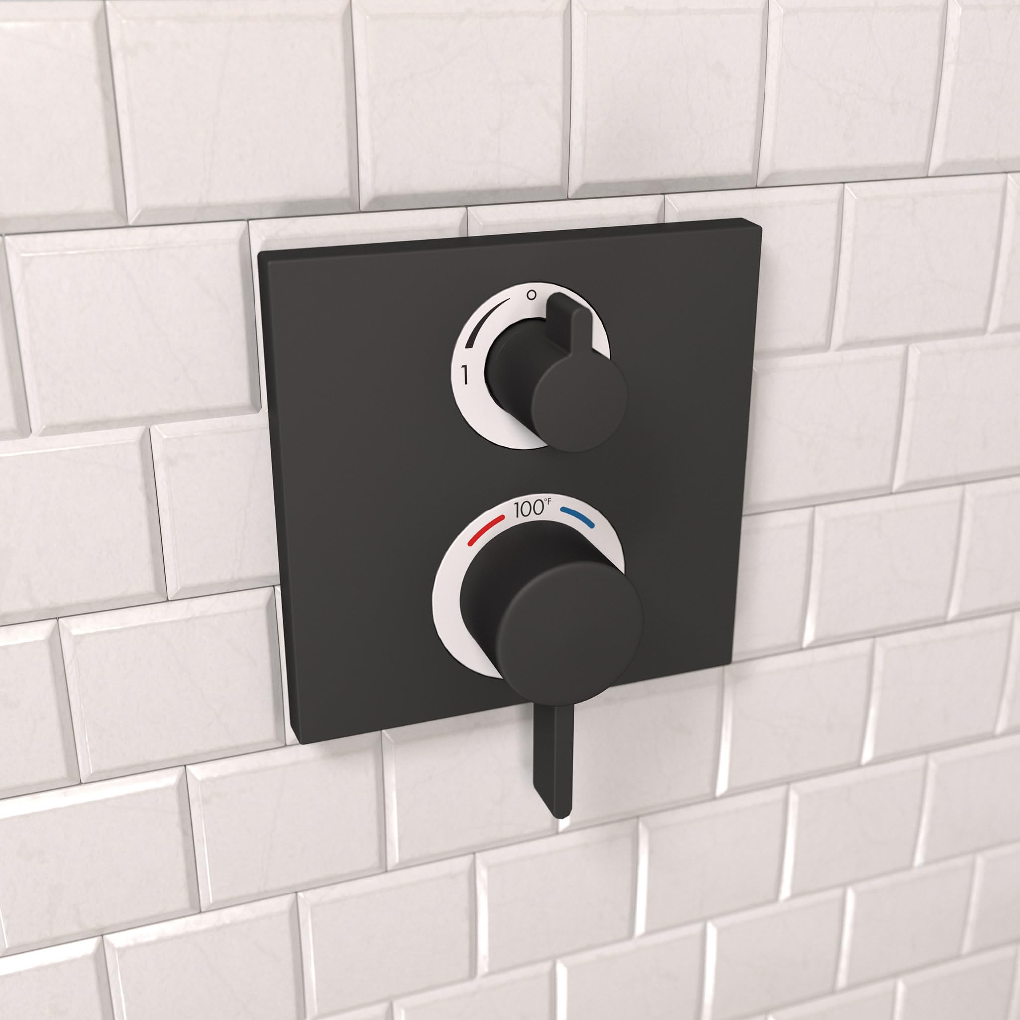 Hansgrohe 15712671 Ecostat Thermostatic Trim with Volume Control in Matte Black