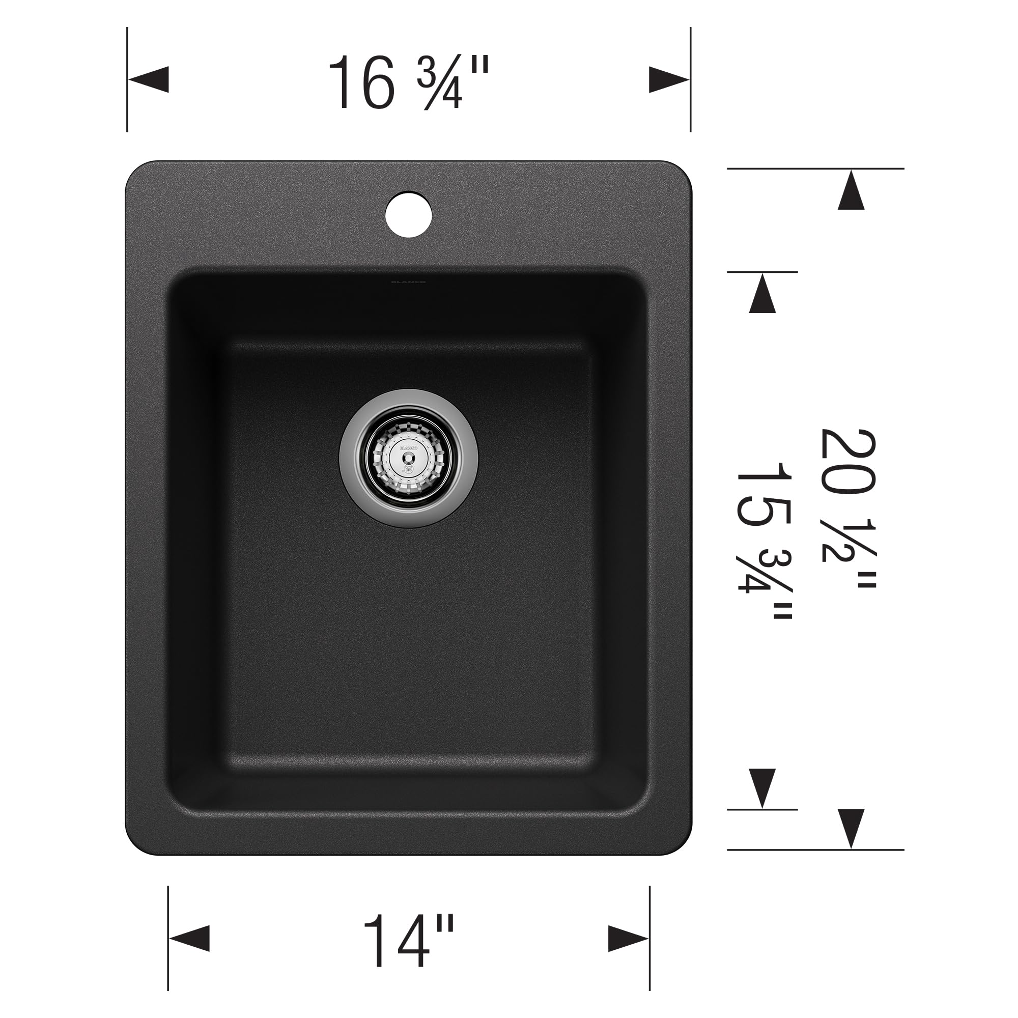 Blanco Liven Bar Style Dual Mount Sink in Anthracite - 443235