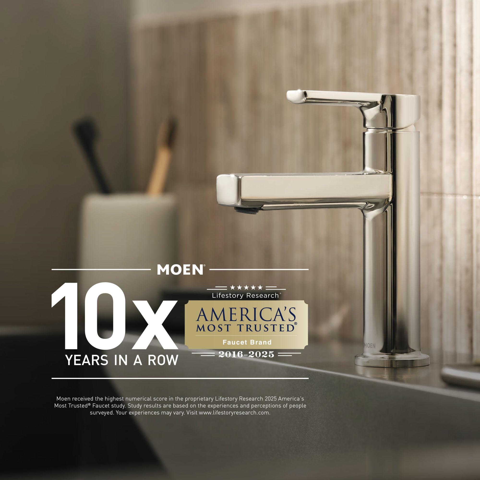 Moen Brandtford Two Handle High Arc Widespread Bathroom Sink Faucet for 3 Hole Setups with Valve Included in Brushed Nickel - TV6620BN