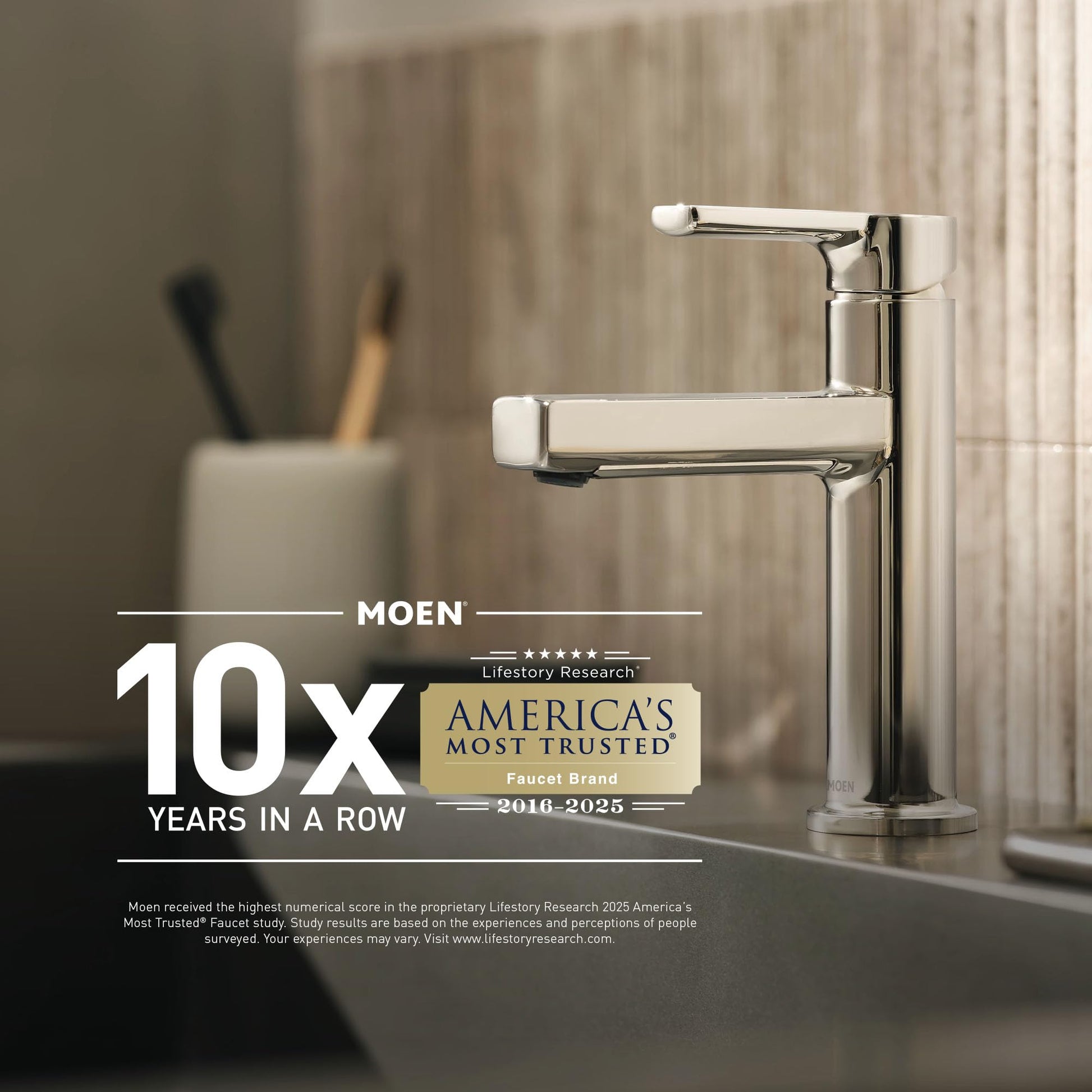 Polished chrome wall-mount towel ring with cylindrical base and horizontal bar.