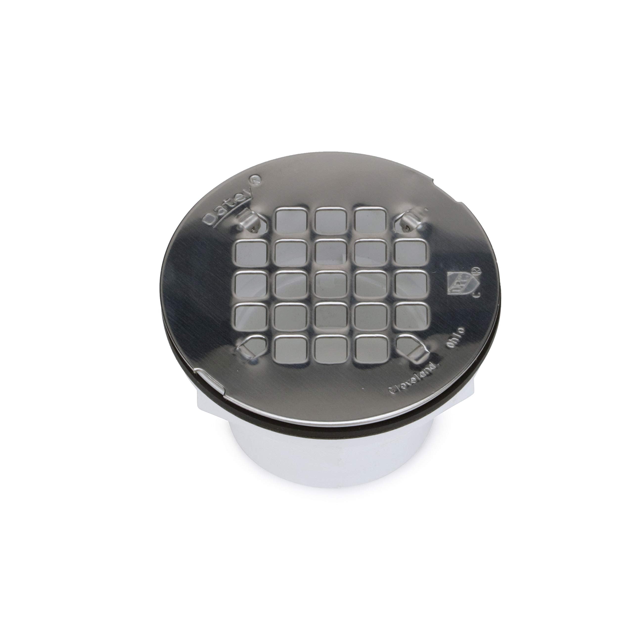 Oatey 101 Ps Pvc-Solvent Weld Shower Drain With Stainless Steel Strainer, 2-Inch in Stainless Steel - 42097