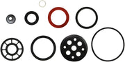 Assorted rubber rings and gaskets in varying sizes and styles for plumbing repair.