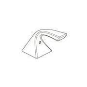 Polished nickel decorative escutcheon with curved trim ring for shower valve installation.
