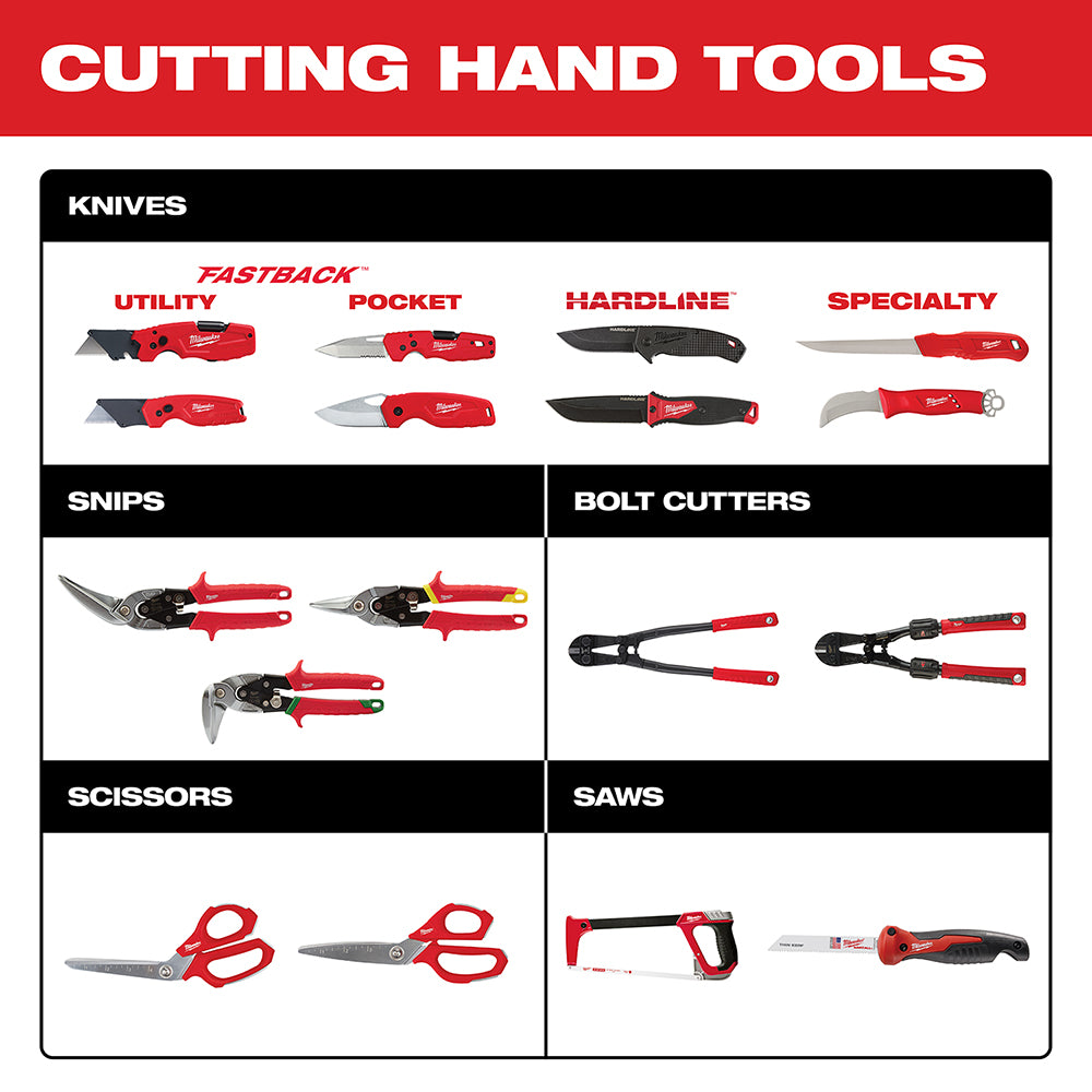 Red and black 18mm snap-off utility knife with retractable blade mechanism.