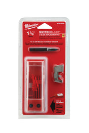 Milwaukee 48-25-5220 SWITCHBLADE 3 Blade Replacement Kit in clear plastic packaging with red card backing displaying product 