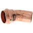 Copper 45-degree elbow fitting with female threaded connection on one end and press connection on the other.