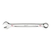 Silver combination wrench with open end on left and 12-point ring end on right, marked "3/4" on shaft.