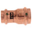 Copper press reducer fitting with 1" and 3/4" connection ports for plumbing applications.