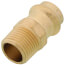 Viega ProPress 1/2" bronze adapter with press fitting on left and male thread on right.