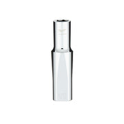 Milwaukee 11mm metric deep socket with six-point drive and four flat sides on cylindrical chrome body.