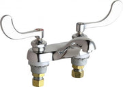 Chicago Faucets 802 Series 4 in. Centerset Lavatory Faucet with Wristblade Handles in Chrome - 802-317ABCP