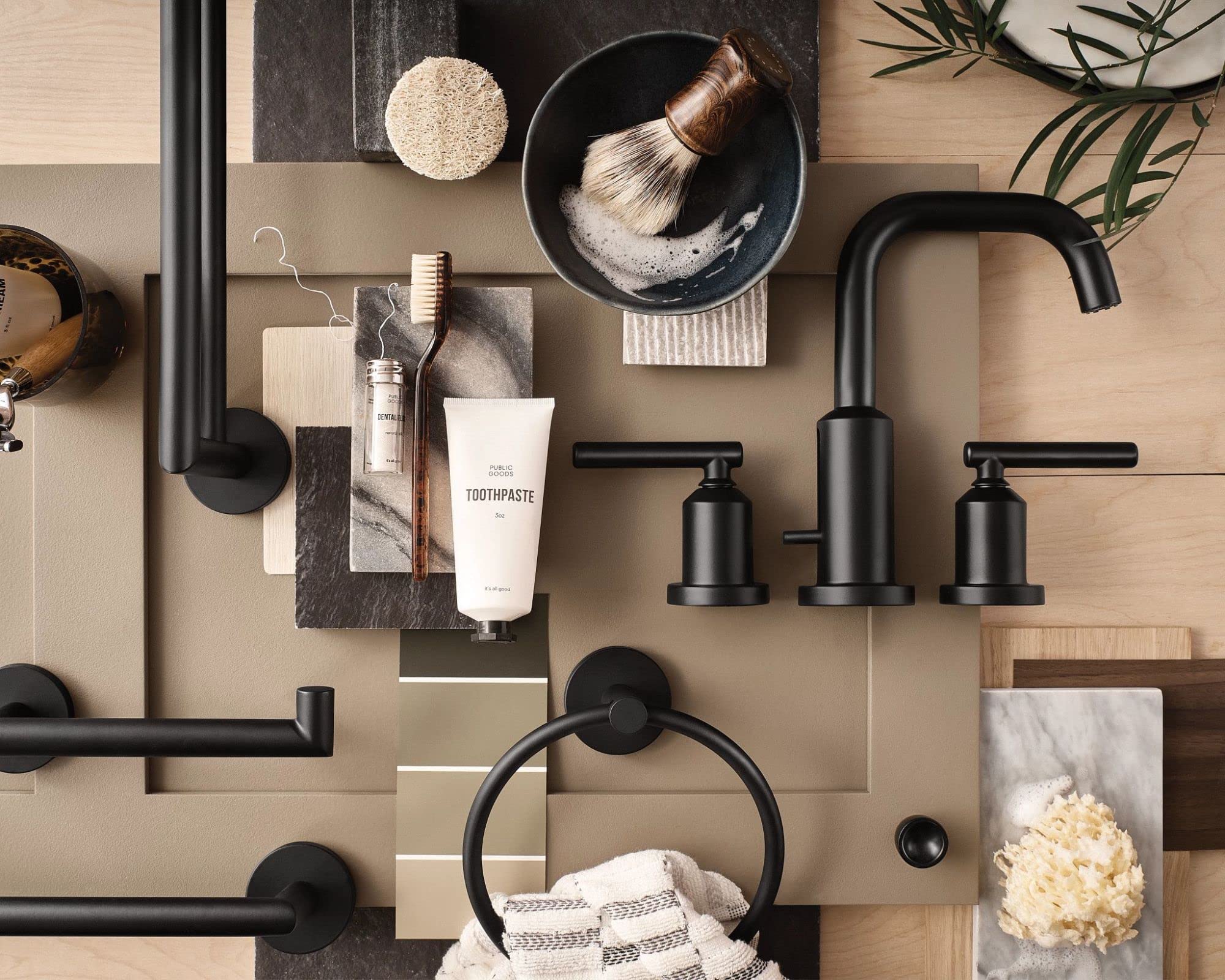 Moen Arlys Collection Modern Bathroom Double Toilet Paper Holder in Matte Black - Y5788BL