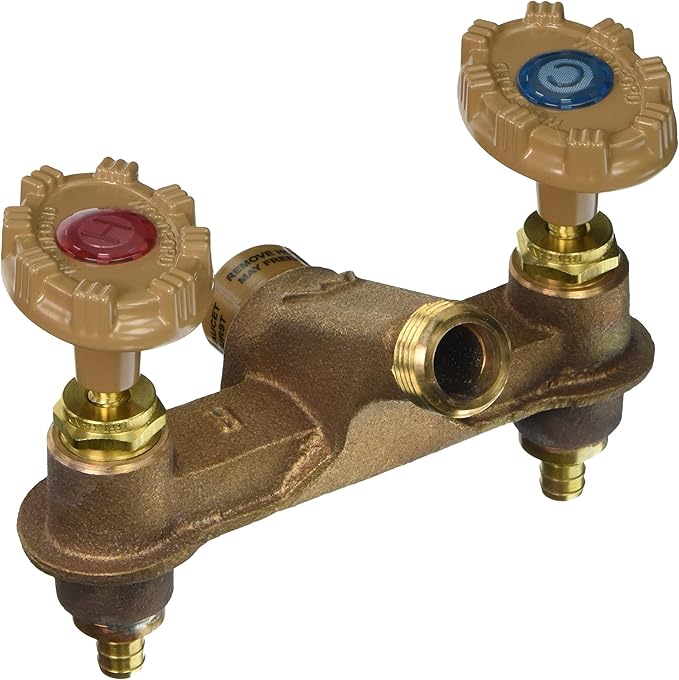 Woodford 122PX Wall Faucet Two Handle Hot and Cold Anti-Siphon PEX Inlet