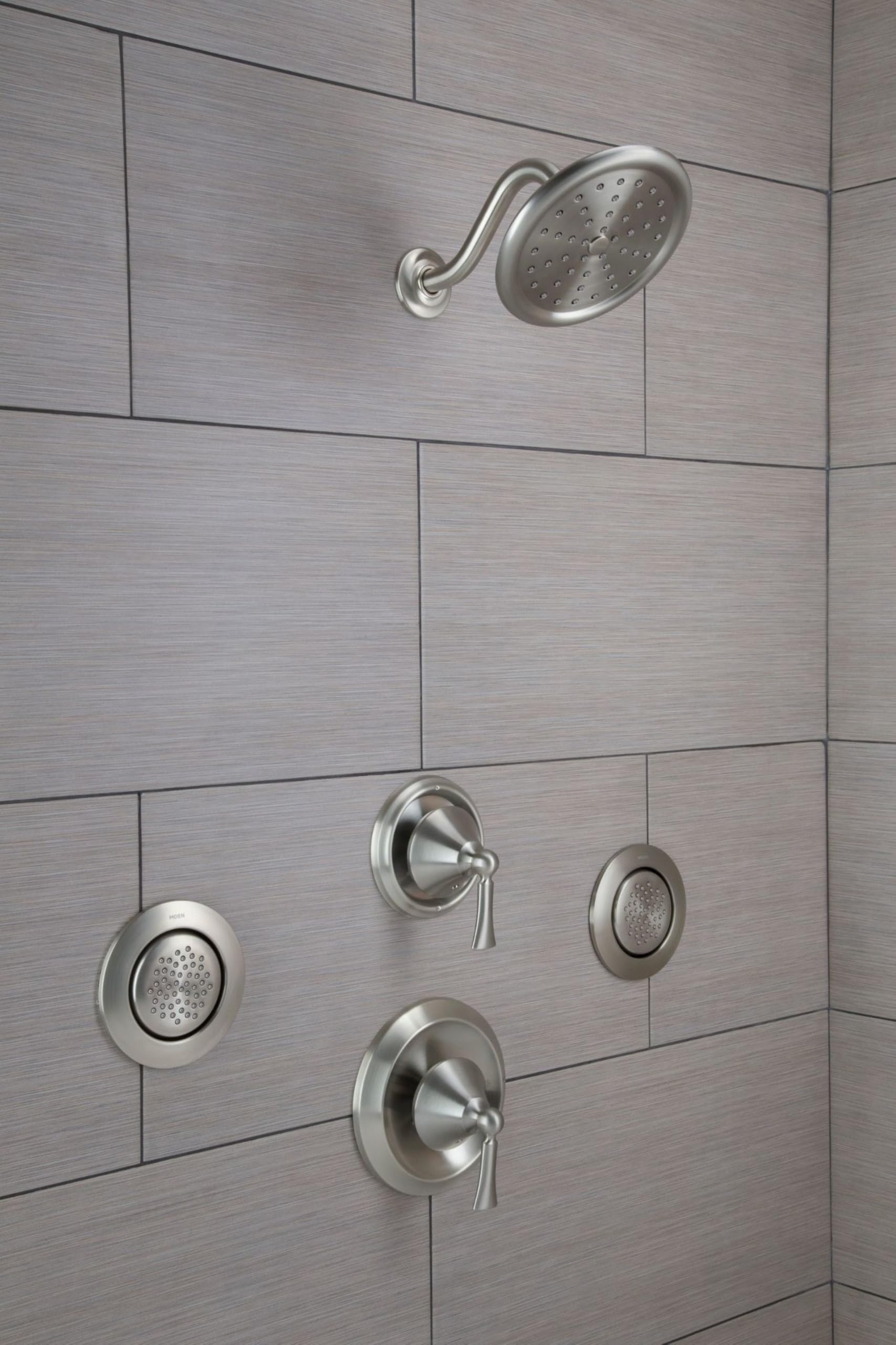 Moen Mosaic Round Single Function Body Spray Wall Mounted Shower Body Spray with Hydro Shower Jet Body Jets for Shower Massage and Spa Effect in Chrome - TS1322
