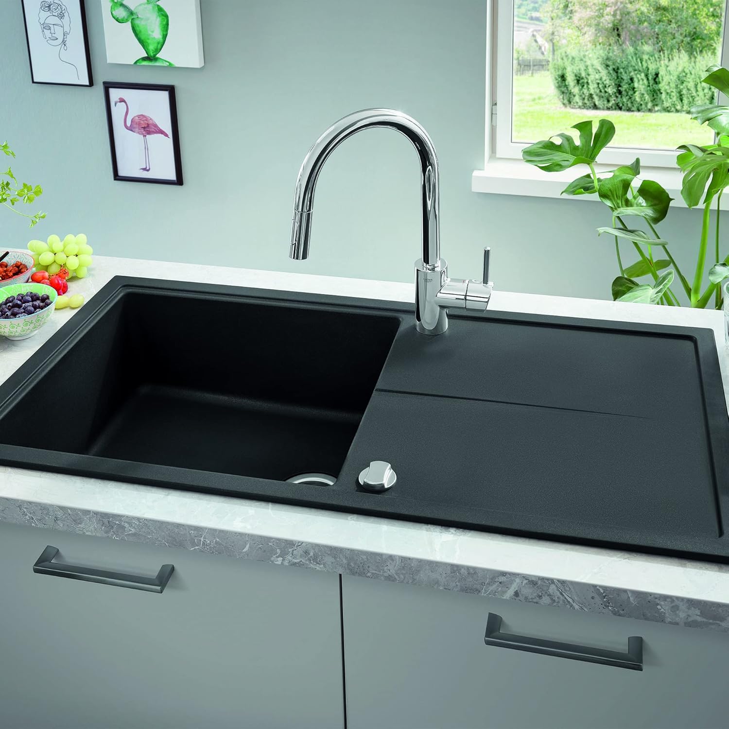 Grohe 31479001 Concetto Single-Handle Pull Down Bar Faucet 1.75 GPM In Starlight Chrome Finish