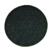 Round green non-woven buffer pad with textured surface, 17 inches in diameter.