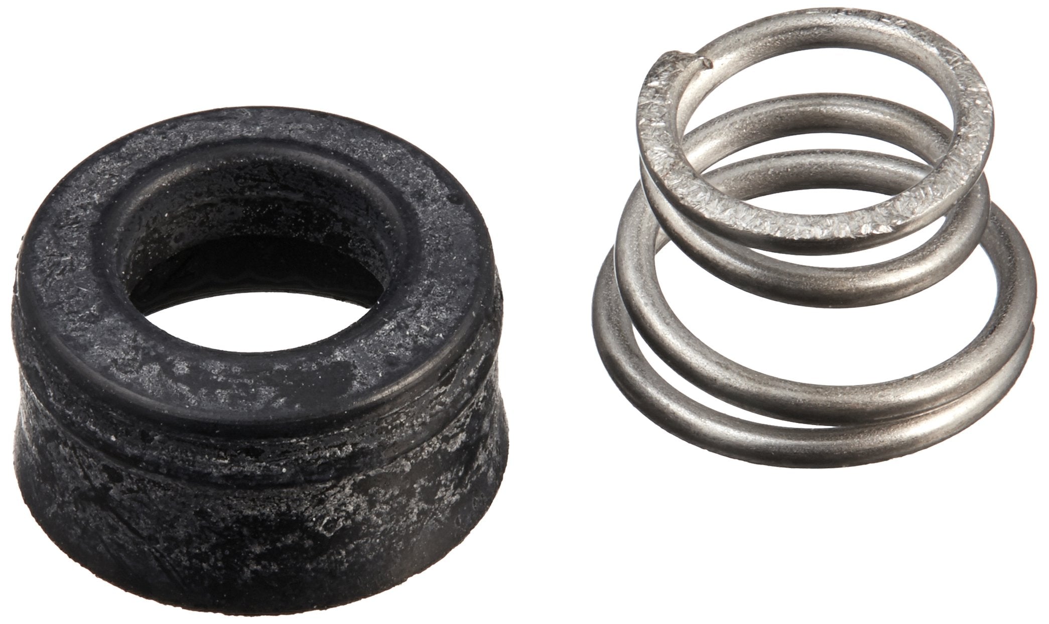 Black rubber seat and metal coil springs for Delta faucet repair kit.