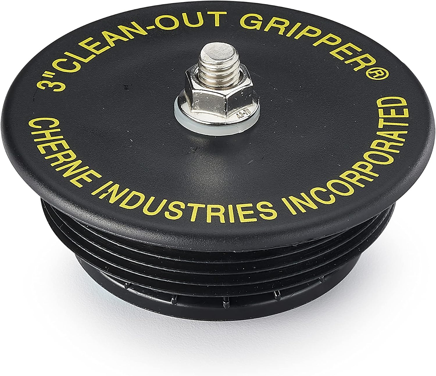 Cherne 270178 Gripper 3 in. Black Mechanical Clean Out Plug, Black