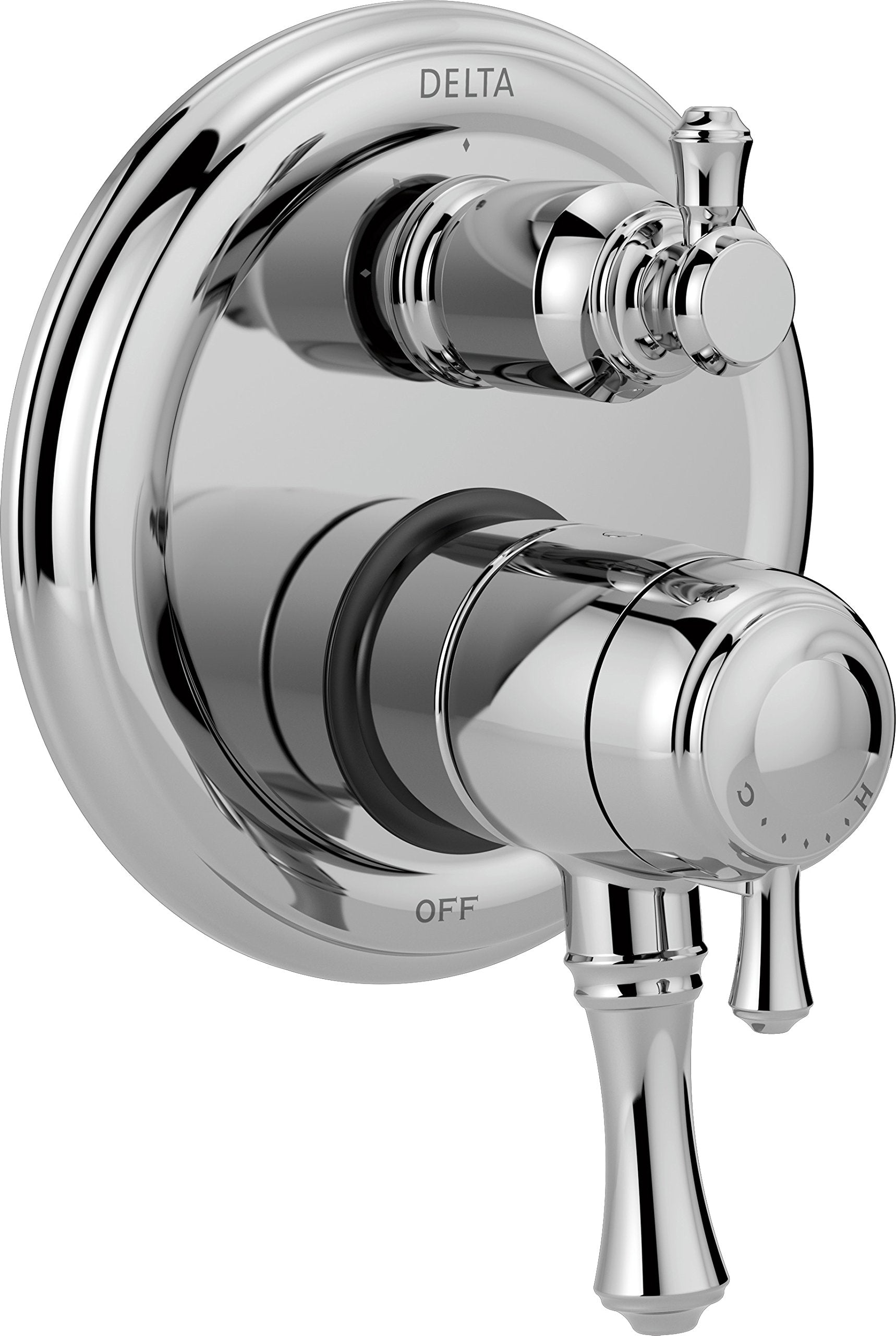 Delta Cassidy Traditional Handle Monitor Series Valve Trim Withsetting Integrated Diverter in Chrome - T27897