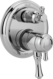 Delta Cassidy Traditional Handle Monitor Series Valve Trim Withsetting Integrated Diverter in Chrome - T27897