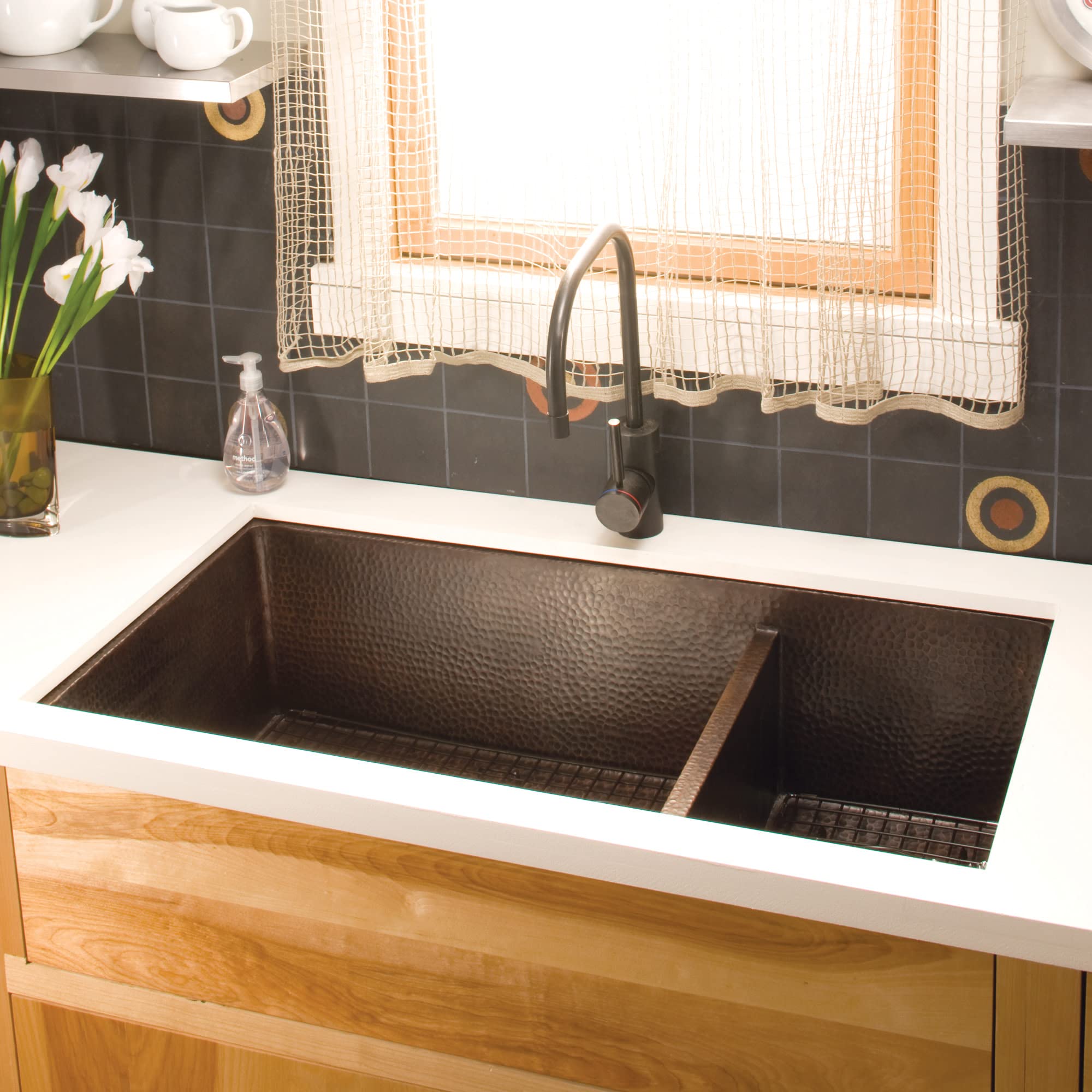 Native Trails CPK277 Cocina Duet Pro Copper Kitchen Sink: Antique Copper