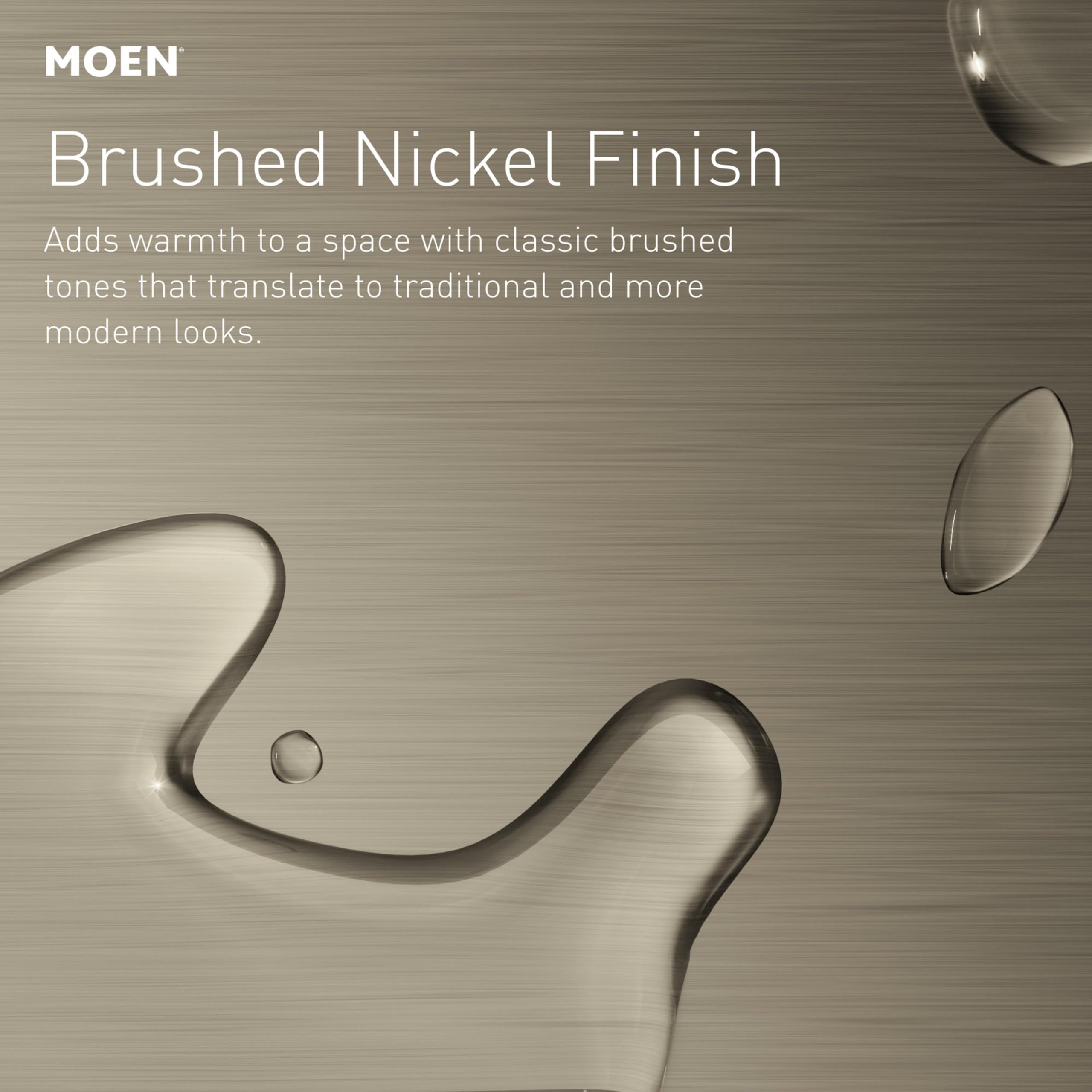 Moen Posi Temp Single Handle Tub and Shower Trim Kit with Shower Head Shower Arm Tub Spout and Lever Handle in Brushed Nickel - T2133BN