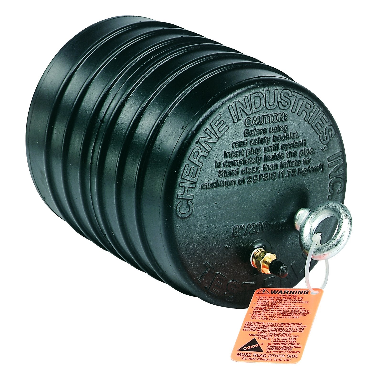 Oatey 8 in. Test-Ball Inflatable Pipe Plug in Black - 41386