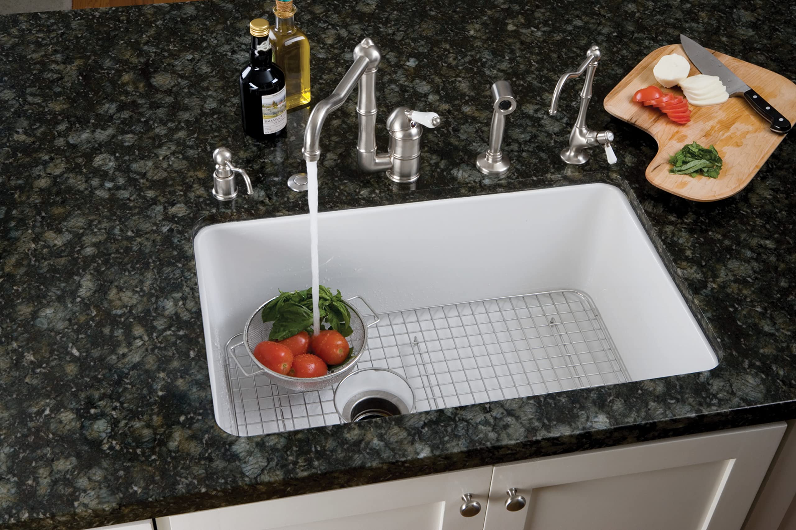 Rohl Allia Wire Sink Grid For 6307 Kitchen Sink in White (WH) - WSG6307WH