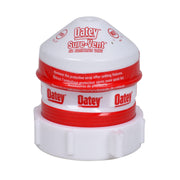 White Oatey Sure-Vent air admittance valve with red branding and protective wrap around middle section.