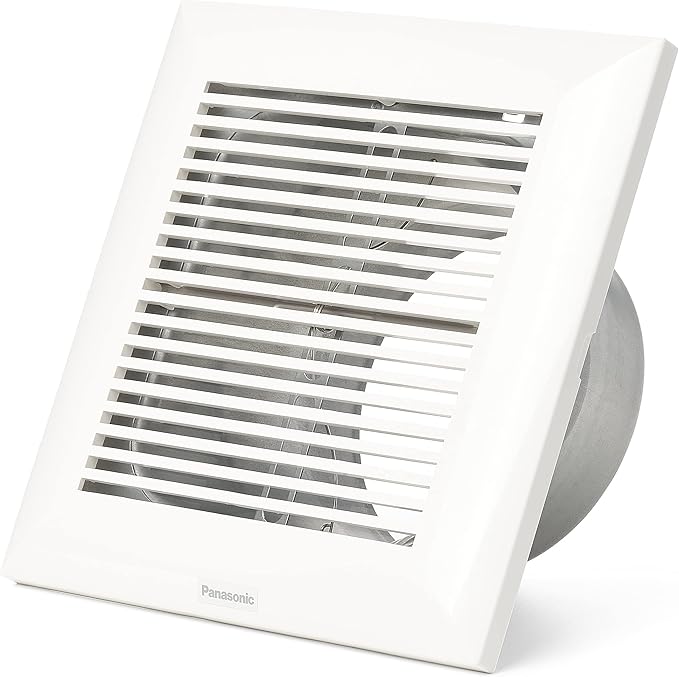 White square duct intake accessory with horizontal louvered grille and round connection port.