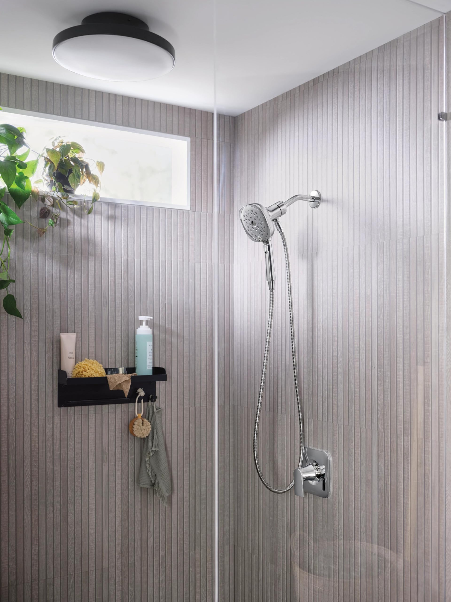 Moen Verso Infiniti Dial Square Handheld Shower 5 Inch Diameter Spray Head in Chrome - 220H5