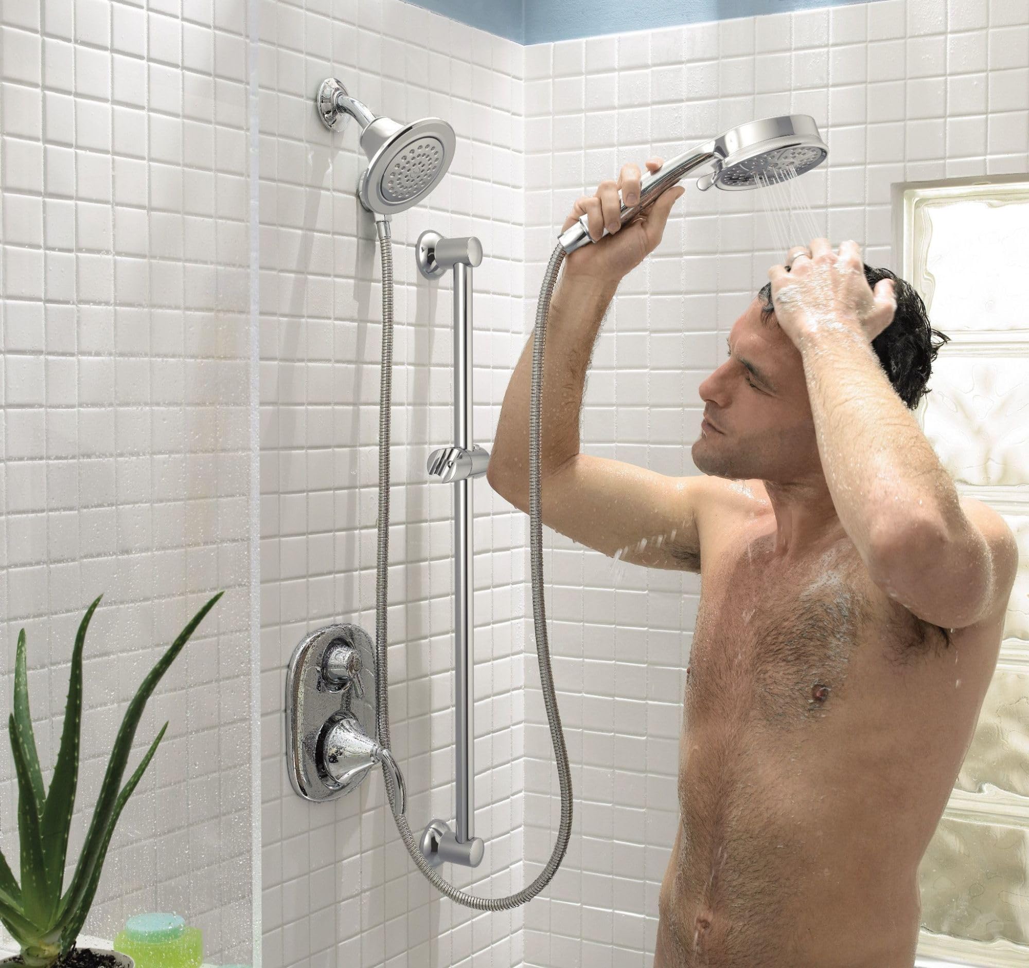 Moen Icon 5 7/8" Eco Performance One Function Showerhead with 1.75 GPM Flow Rate in Chrome - S6312EP
