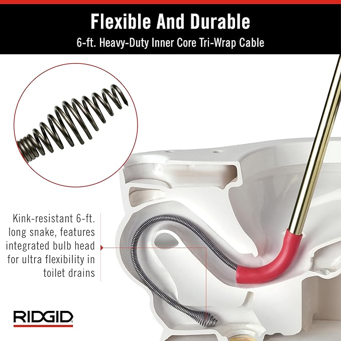 RIDGID K-6P Hybrid Toilet Auger - 56658