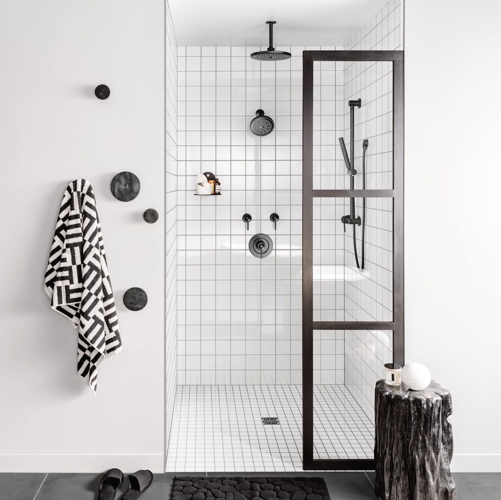 Moen Waterhill Wrought Iron 10 Inch Single Function Rainshower Showerhead with Immersion Rainshower Technology in Wrought Iron - S112WR