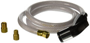 Chrome side spray with clear reinforced hose, brass connectors, and mounting hardware included.