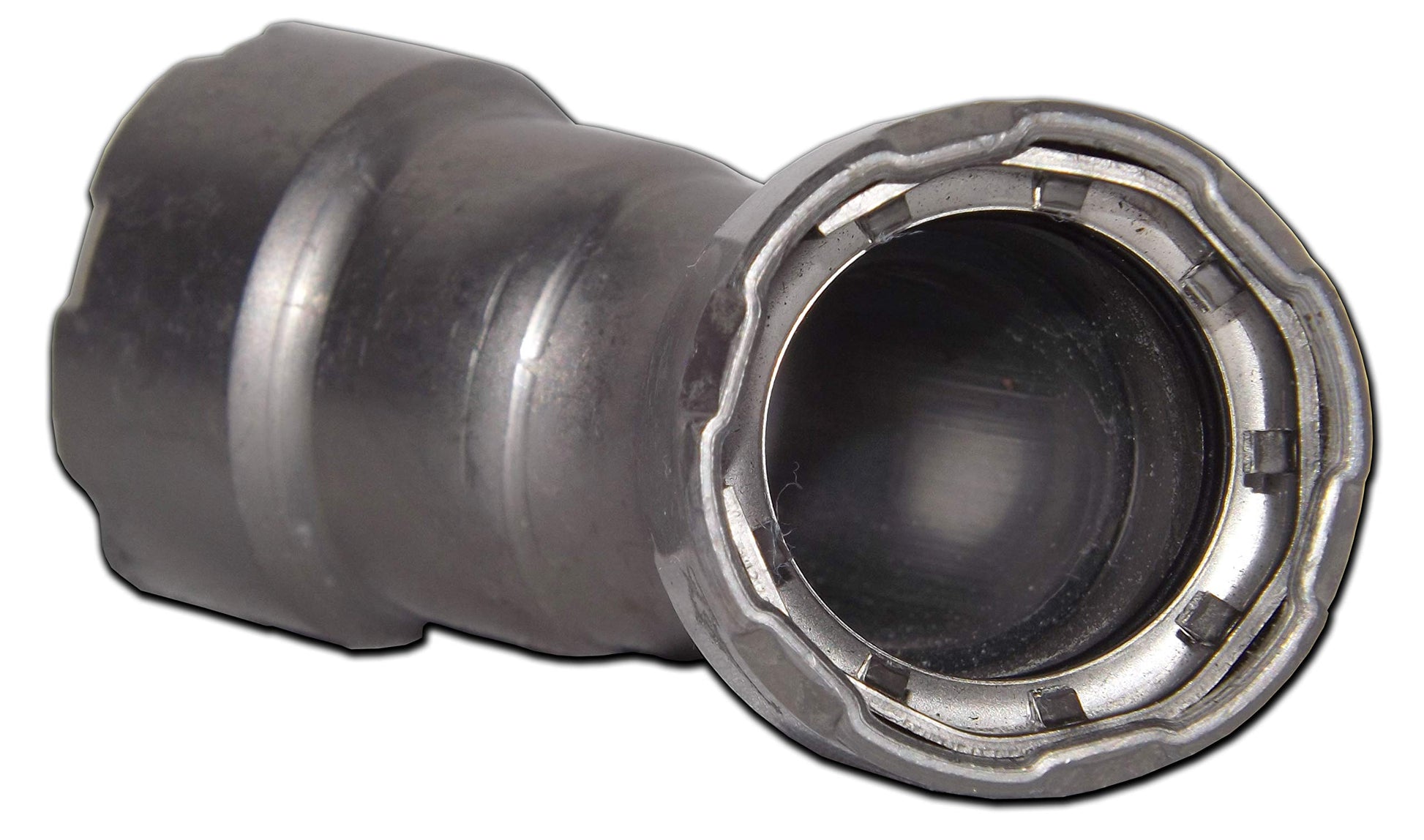 Viega MegaPress 1/2" 45-degree elbow fitting in zinc-nickel coated carbon steel with press connection ends.