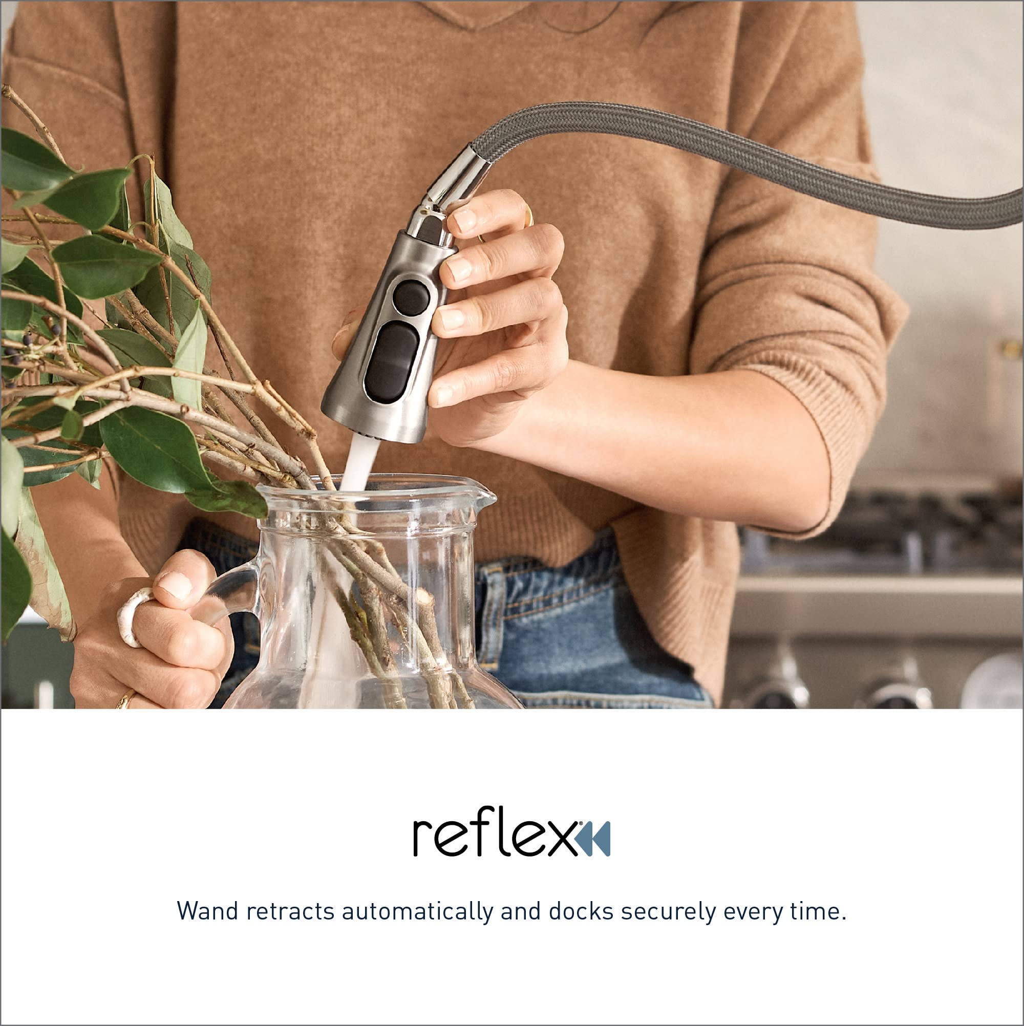 Moen Tenon One Handle Modern Bar Pulldown Faucet in Spot Resist Stainless - S64001SRS